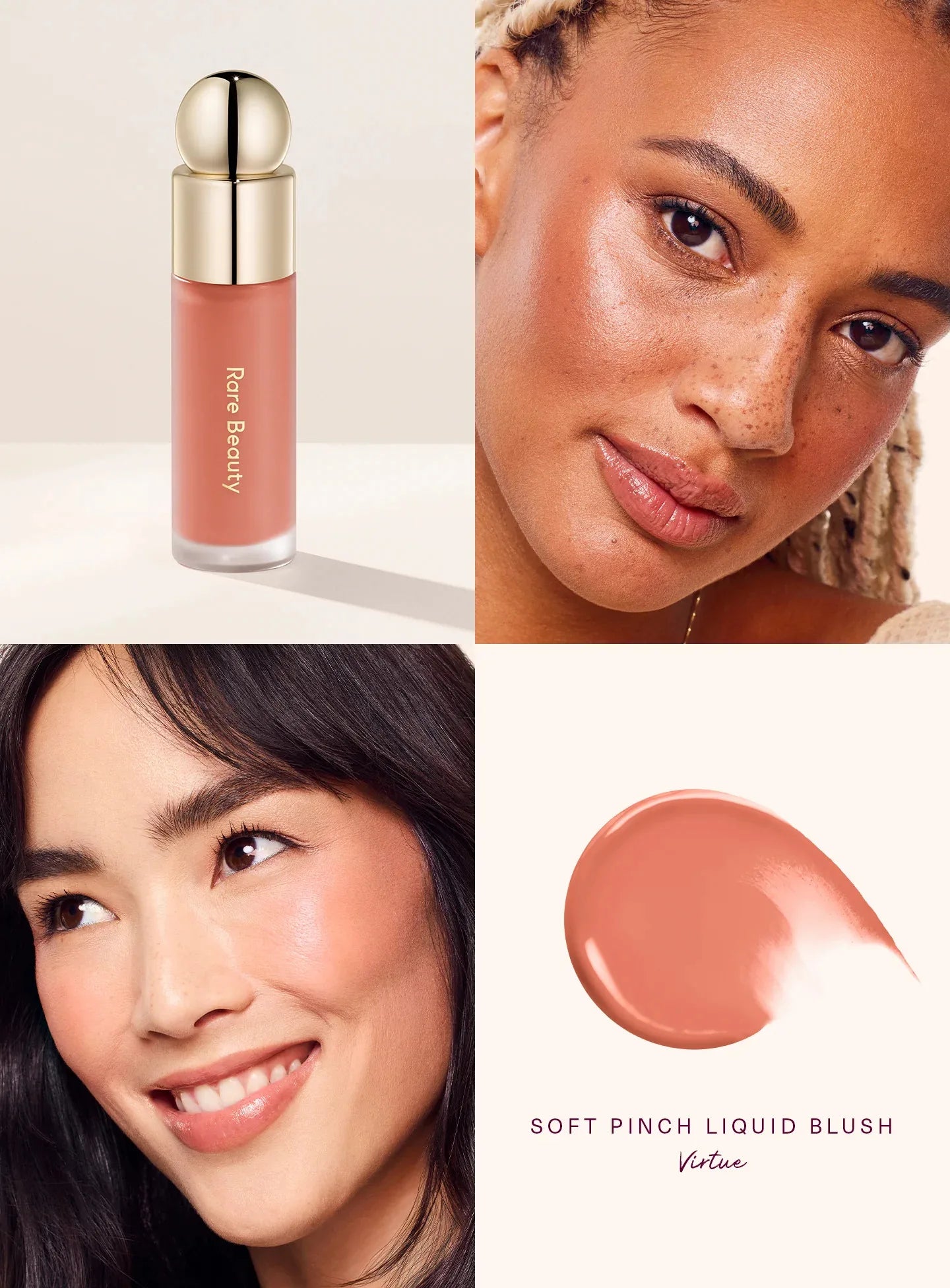 RARE Beauty Liquid Blush Lipstick Blush Eyes Cheek Blusher Waterproof Mositure Face Contour Shadow Liquid LipGloss Plump Makeup