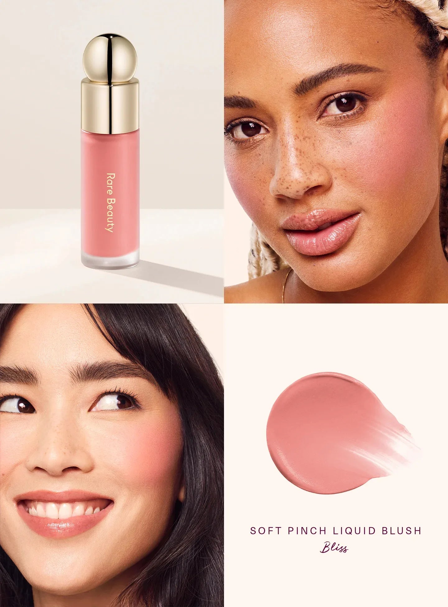 RARE Beauty Liquid Blush Lipstick Blush Eyes Cheek Blusher Waterproof Mositure Face Contour Shadow Liquid LipGloss Plump Makeup