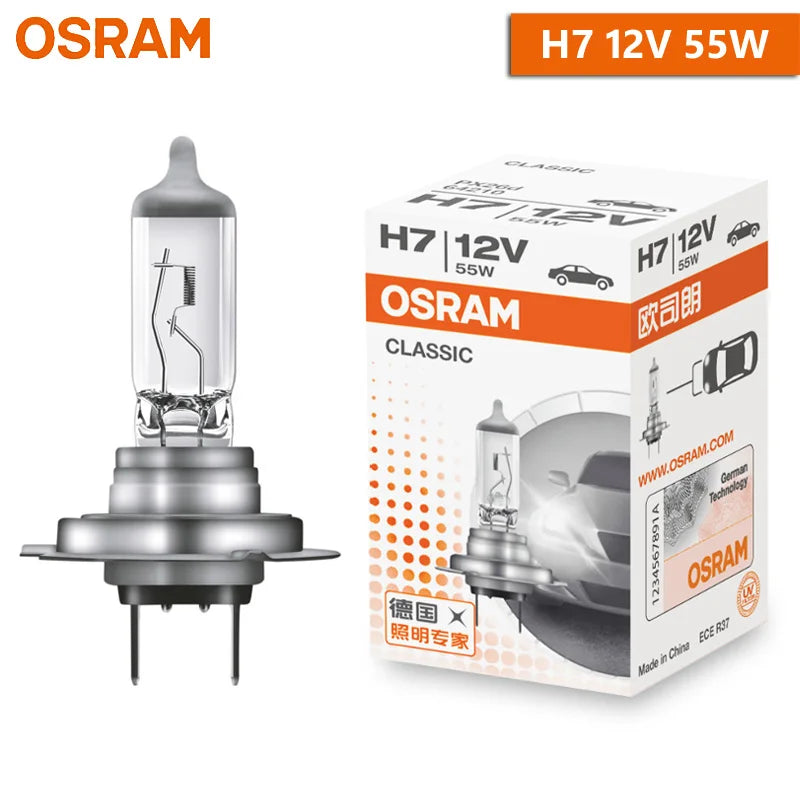 OSRAM Original H1 H4 H3 H7 12V 55W 65W 100W Yellow Light Standard Lamp 3200K Headlight Fog Lamp Car Halogen Bulb OEM Quality 1X