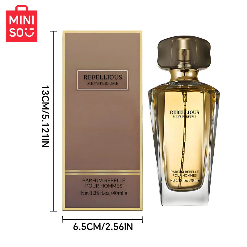 MINISO REBELLIOUS Perfume For Men Original Luxury Arabes Woody Eau De Parfum Designer Fragrance Man Gift Body Spray 40ML