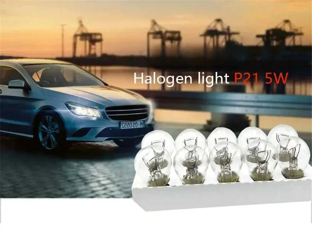 OSRAM 7528 P21/5W Halogen Bulb (S25, BAY15d, 12V) – Dual Filament Turn Signal, Brake & Side Light Bulbs for Cars, 10PCS Pack