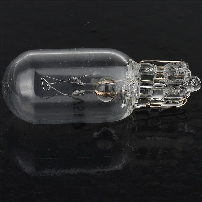10 X Signal Lamp Glass T10 W5W 501 194 12V 5W/3W W2.1x9.5d Single Filament Car Bulb Auto Light
