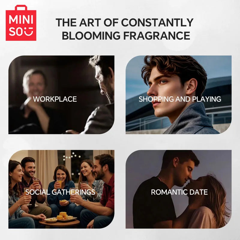 MINISO REBELLIOUS Perfume For Men Original Luxury Arabes Woody Eau De Parfum Designer Fragrance Man Gift Body Spray 40ML