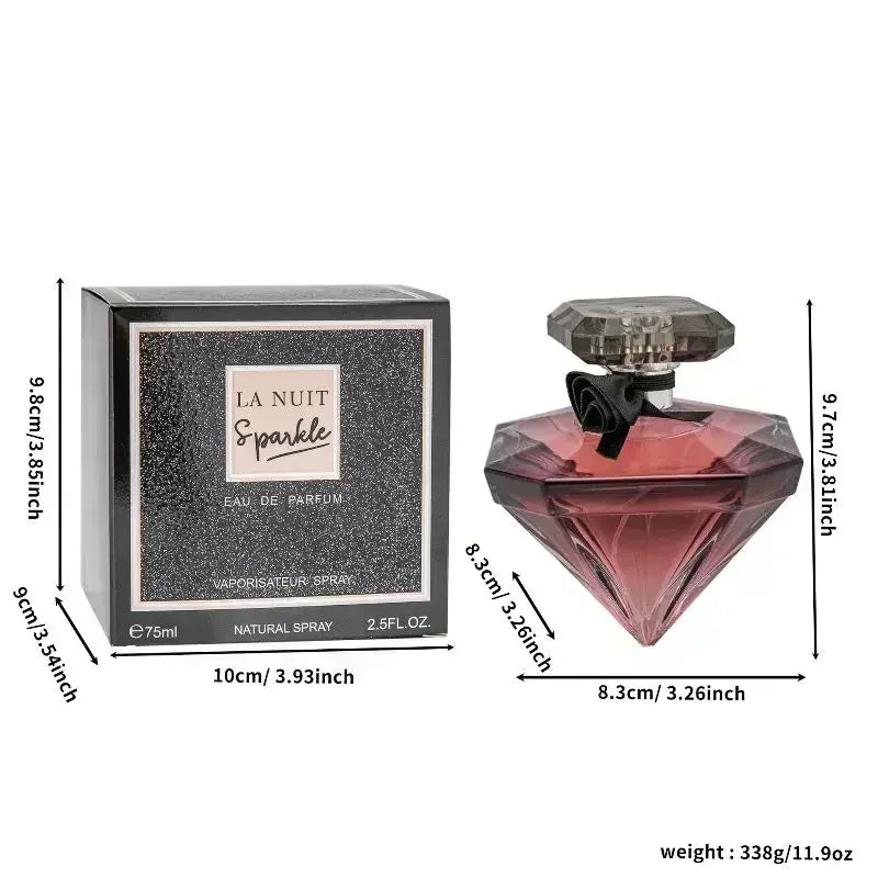 75ML Original Women Perfume Cologne Frangrance Body Mist Girl Perfumes Diamond Sexy Lasting Floral and Fruity Perfume Gift
