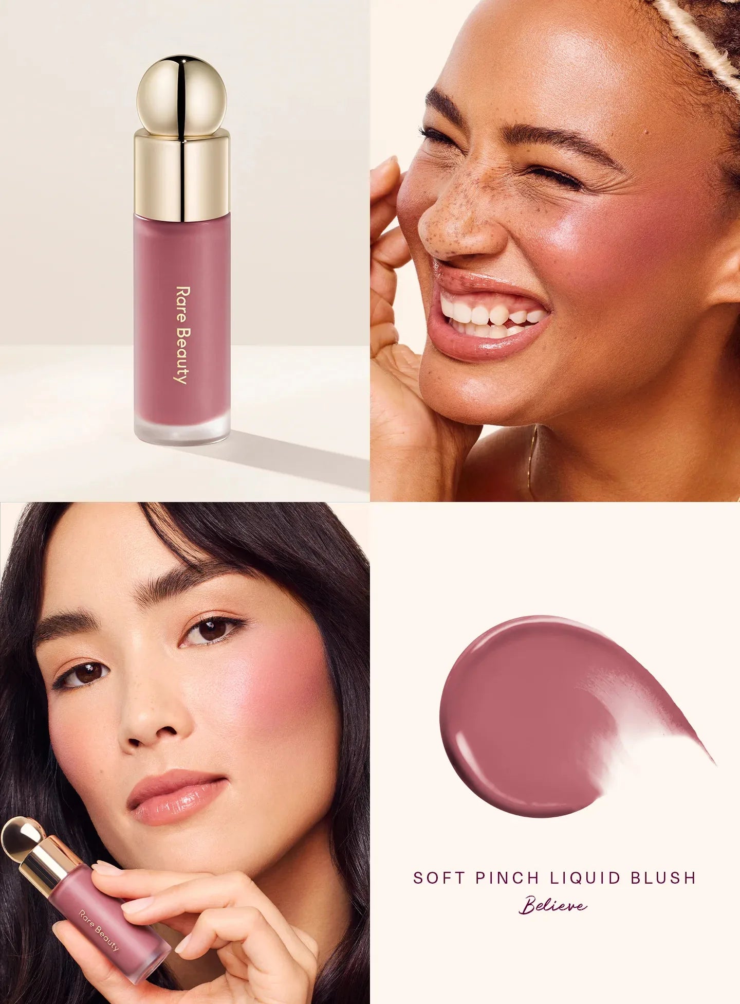 RARE Beauty Liquid Blush Lipstick Blush Eyes Cheek Blusher Waterproof Mositure Face Contour Shadow Liquid LipGloss Plump Makeup