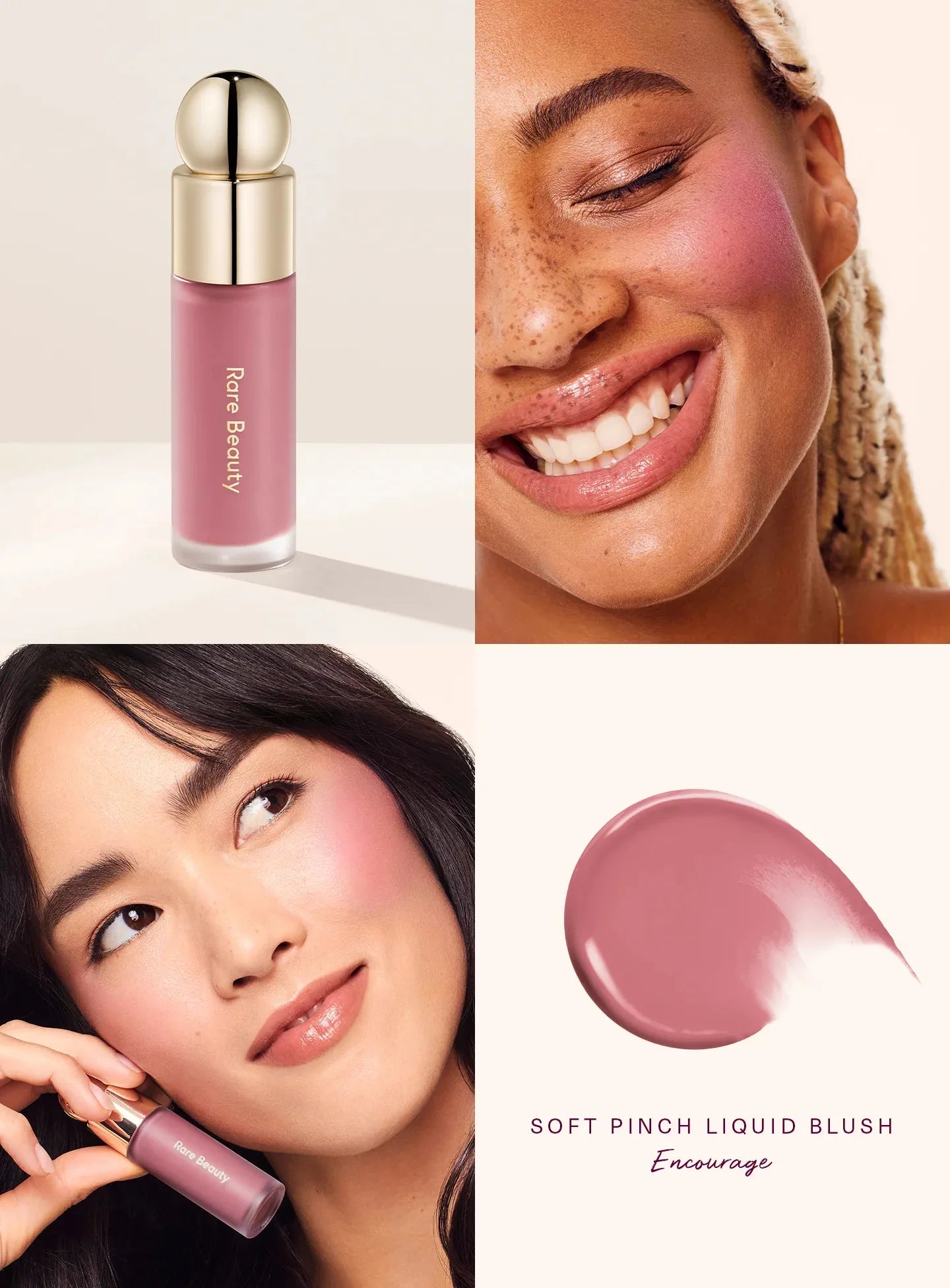 RARE Beauty Liquid Blush Lipstick Blush Eyes Cheek Blusher Waterproof Mositure Face Contour Shadow Liquid LipGloss Plump Makeup