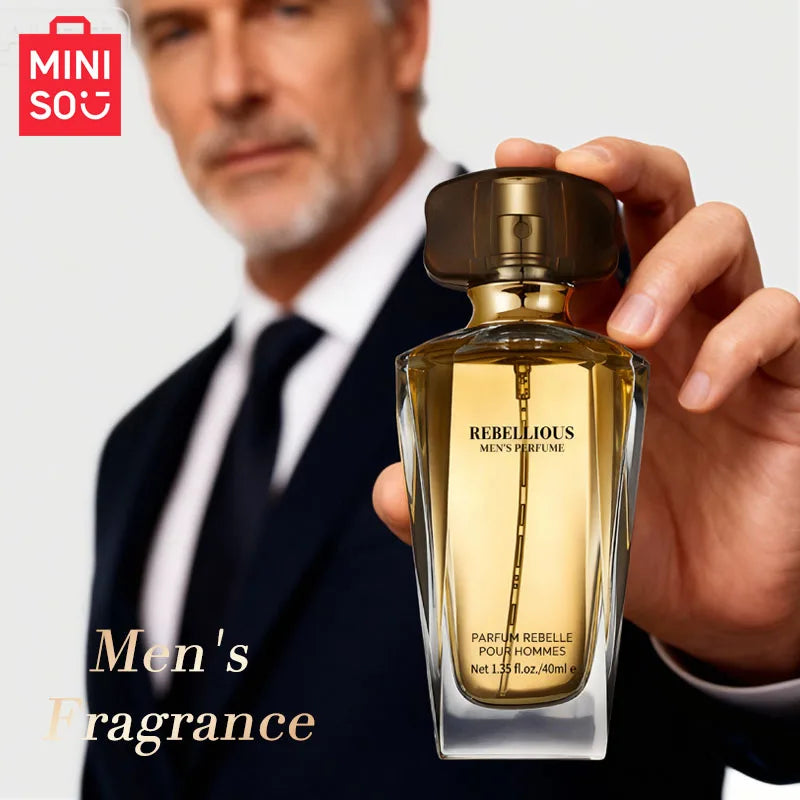 MINISO REBELLIOUS Perfume For Men Original Luxury Arabes Woody Eau De Parfum Designer Fragrance Man Gift Body Spray 40ML