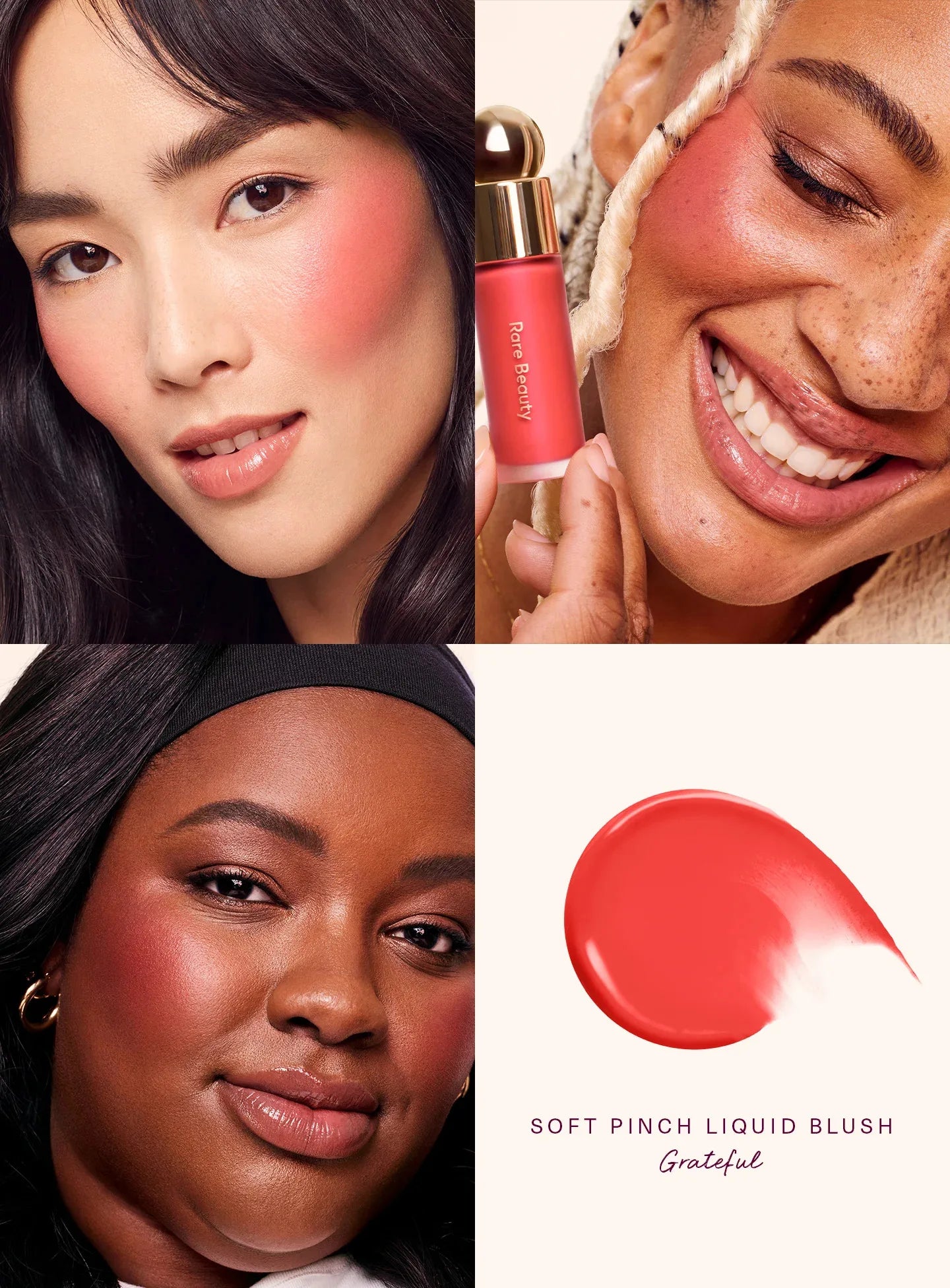 RARE Beauty Liquid Blush Lipstick Blush Eyes Cheek Blusher Waterproof Mositure Face Contour Shadow Liquid LipGloss Plump Makeup