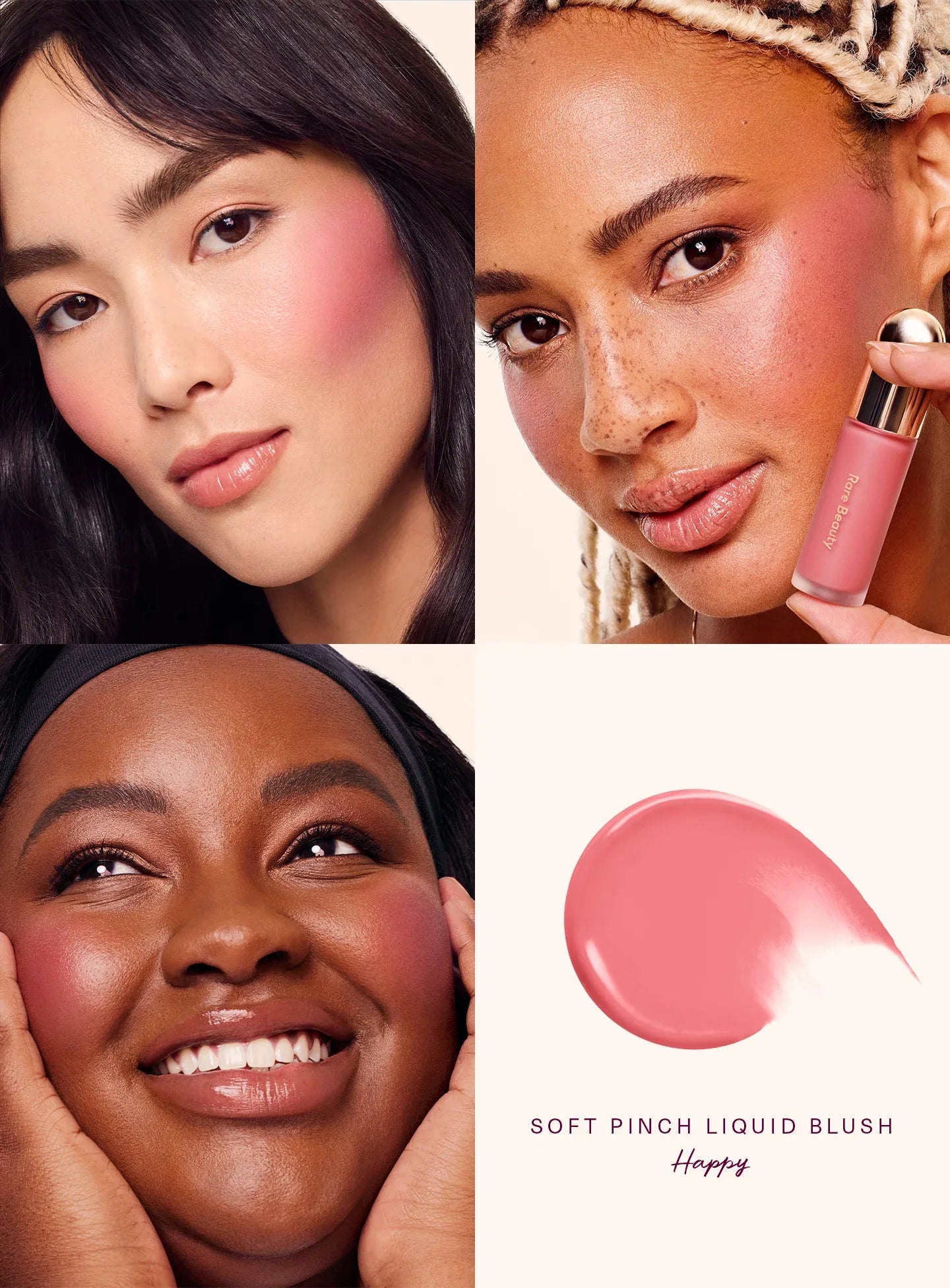 RARE Beauty Liquid Blush Lipstick Blush Eyes Cheek Blusher Waterproof Mositure Face Contour Shadow Liquid LipGloss Plump Makeup