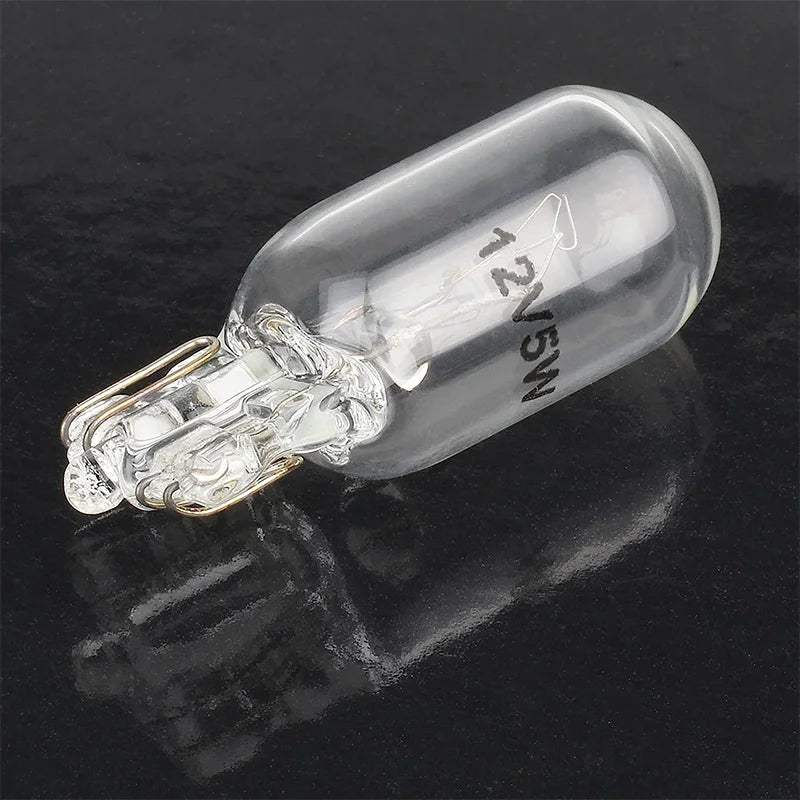10 X Signal Lamp Glass T10 W5W 501 194 12V 5W/3W W2.1x9.5d Single Filament Car Bulb Auto Light