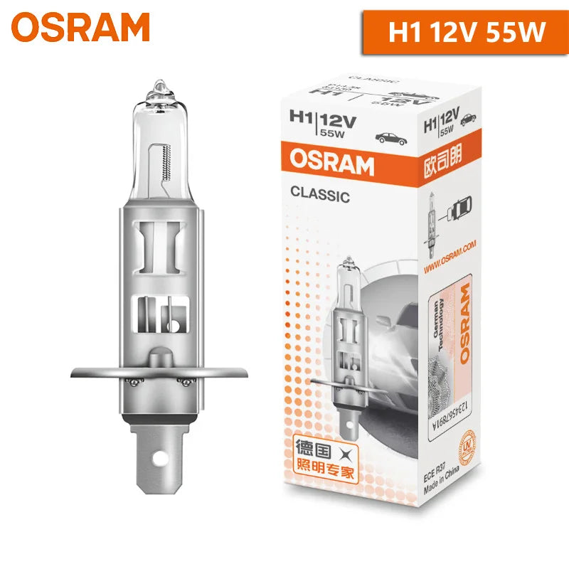 OSRAM Original H1 H4 H3 H7 12V 55W 65W 100W Yellow Light Standard Lamp 3200K Headlight Fog Lamp Car Halogen Bulb OEM Quality 1X