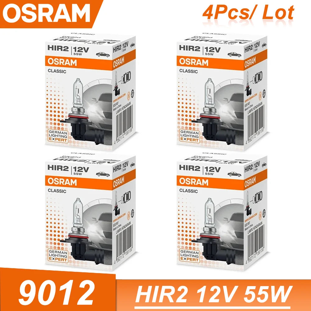 OSRAM HIR2 12V 55W PX22d 3200K 9012 CLASSIC Halogen Headlight Original Car Bulb Light Auto Lamp Standard Hi/lo Beam