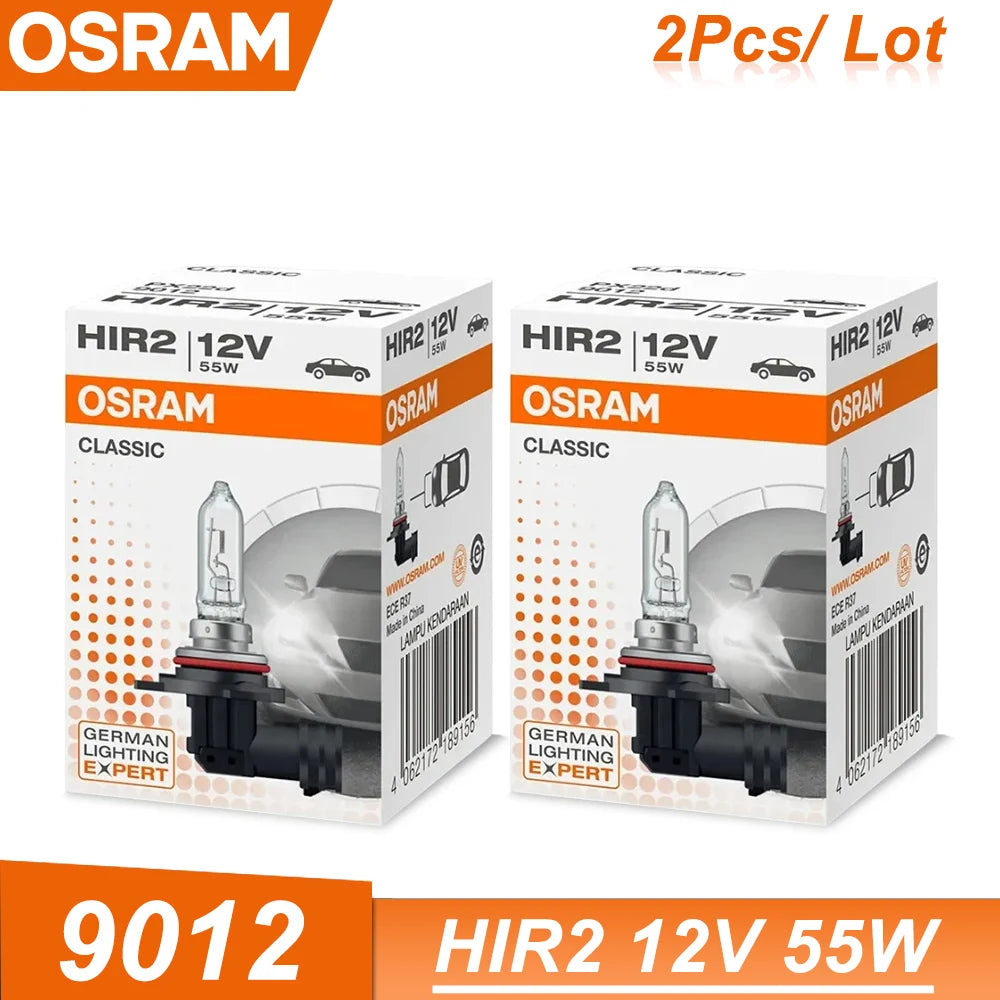 OSRAM HIR2 12V 55W PX22d 3200K 9012 CLASSIC Halogen Headlight Original Car Bulb Light Auto Lamp Standard Hi/lo Beam